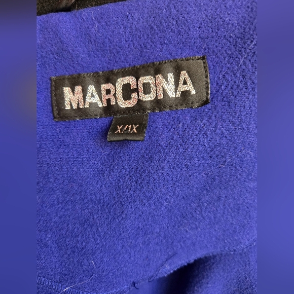 Marcona Electric Blue and Black Women's Sweater Cape With Sleeves. Size X/1X - Picture 11 of 14